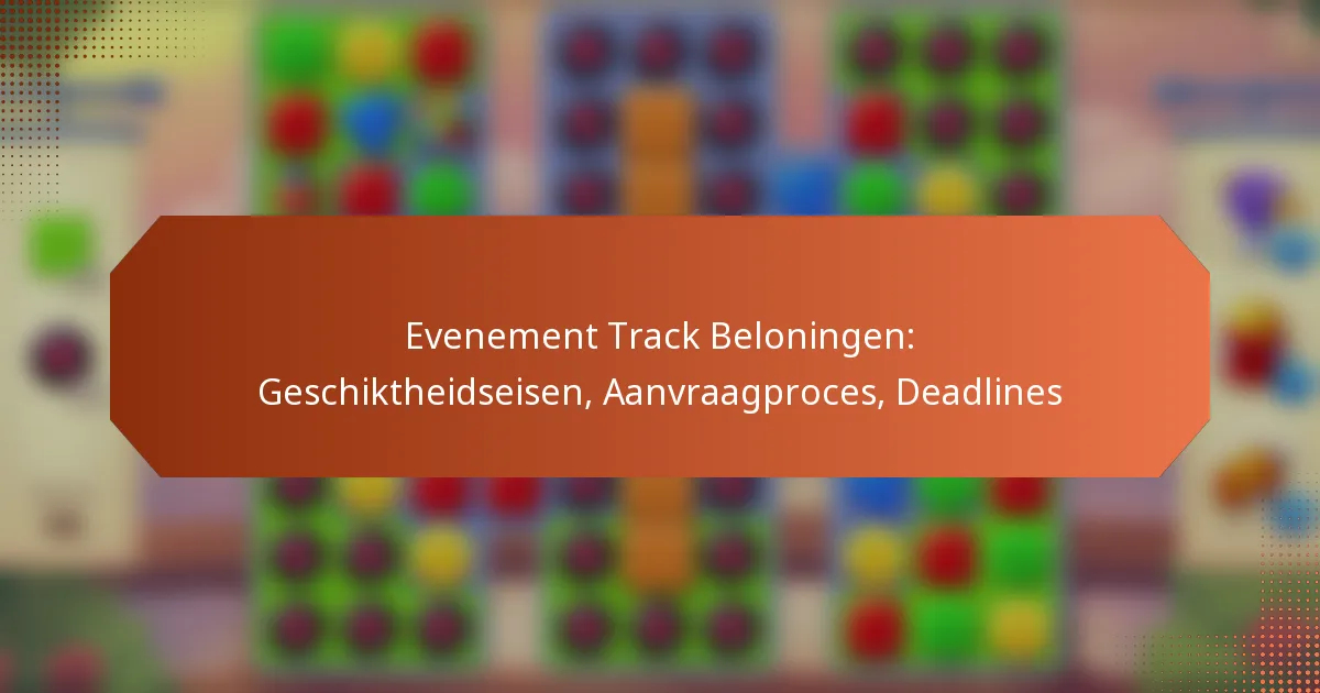 Evenement Track Beloningen: Geschiktheidseisen, Aanvraagproces, Deadlines