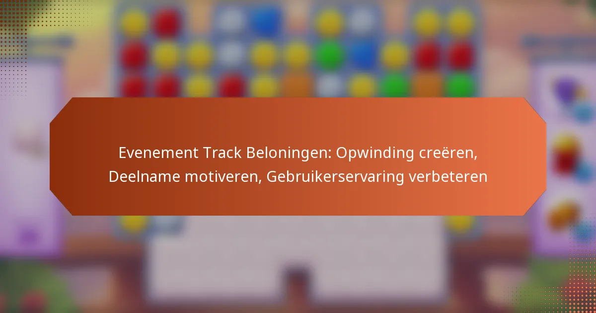 Evenement Track Beloningen: Opwinding creëren, Deelname motiveren, Gebruikerservaring verbeteren